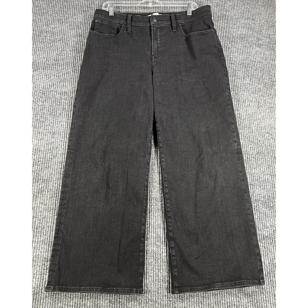 Madewell Jeans Womens 31P Black The Perfect Vintage Wide Leg‎ High Rise Casual